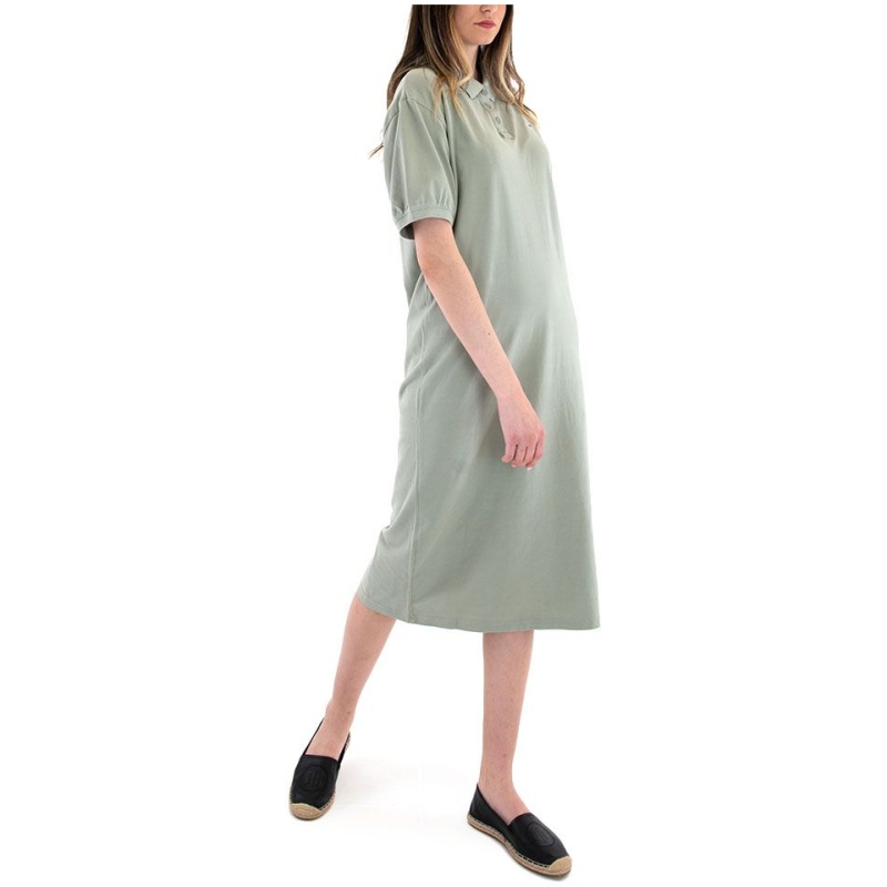 TJW SOLID STRETCH POLO DRESS